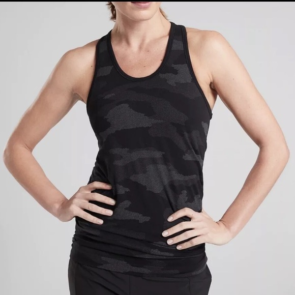 Athleta Black Camo Speedlight Tank - Picture 1 of 9